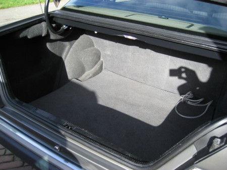 De achterbak nog leeg